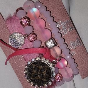 Sandra Ling LV 4 set bracelet stack